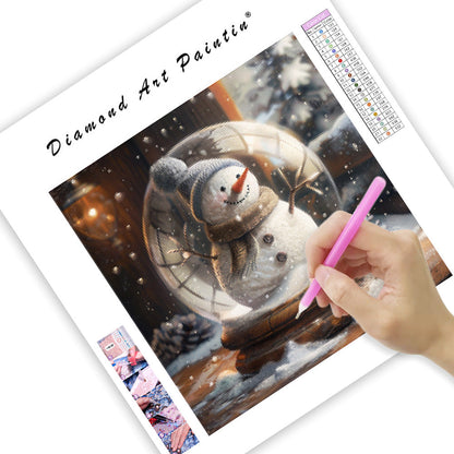 Snow Globe Smile - Diamond Painting