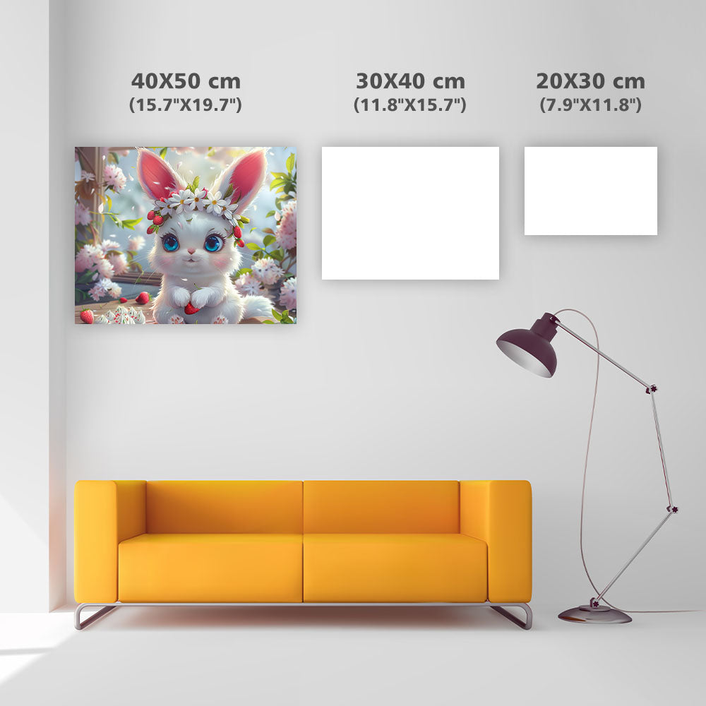 Cake Flower Rabbit - Diamond Painting