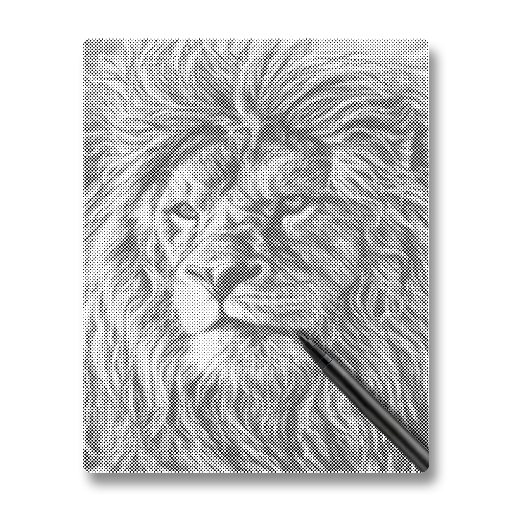 Giant African Lions - Dot Painting