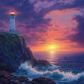 Dramatic Coastal Scene - Diamond Painting