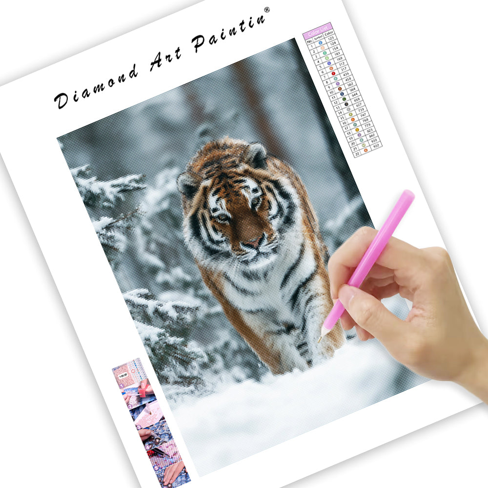 Siberian Tiger in Snow - Diamond Painting