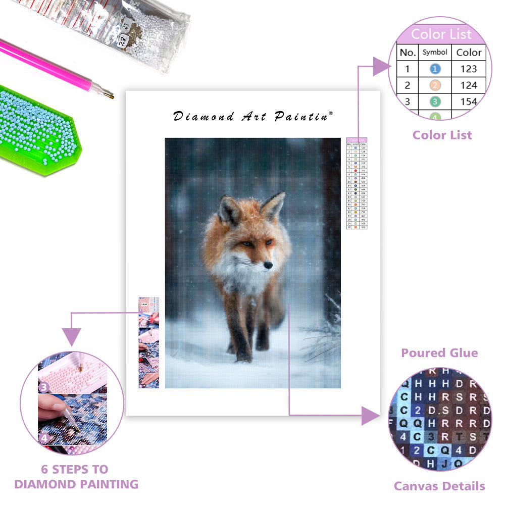 Fox in the Snow - Diamond Painting