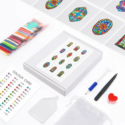 Mini-Vibrant Floral Stained Glass