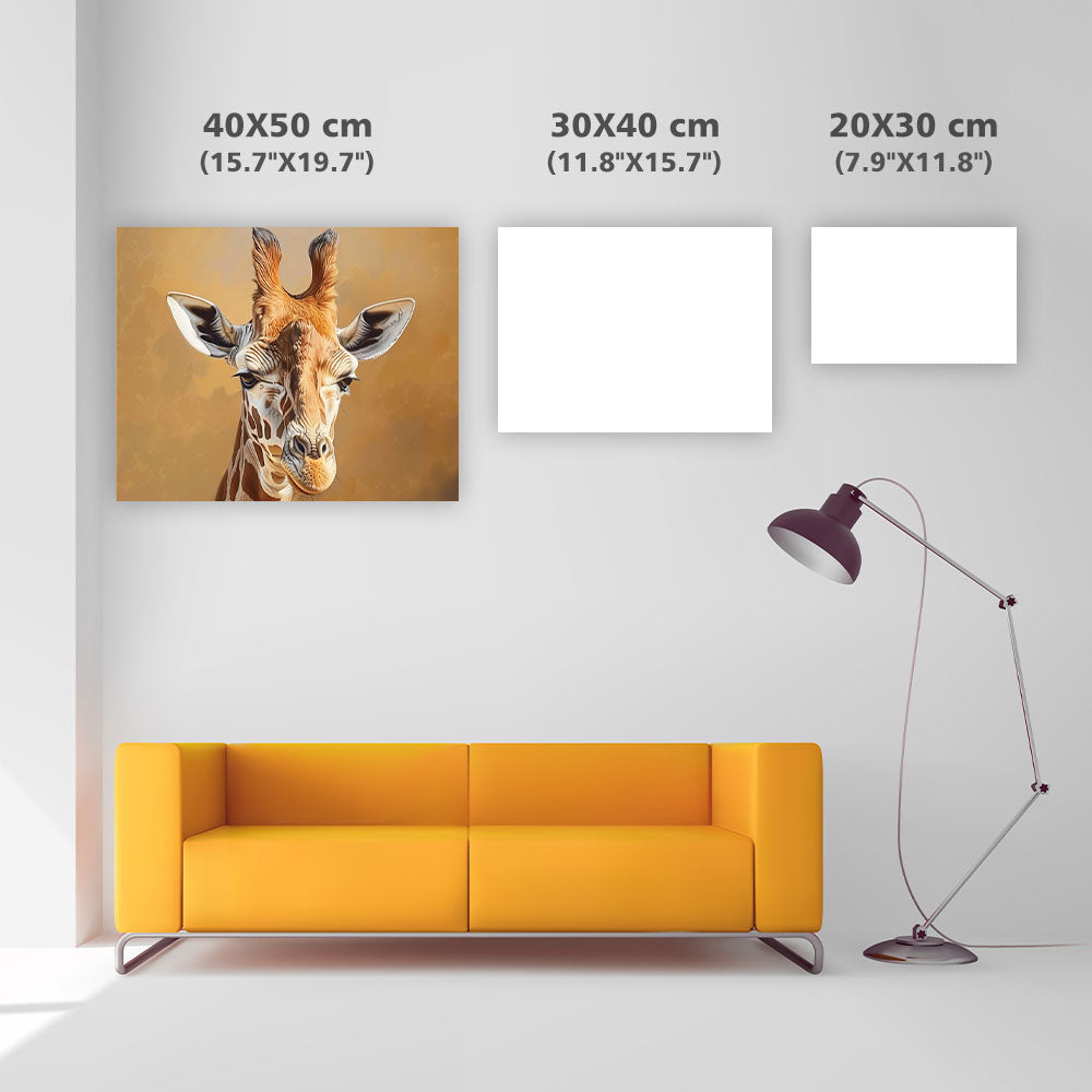 Gentle Giraffe Portrait - Diamond Painting