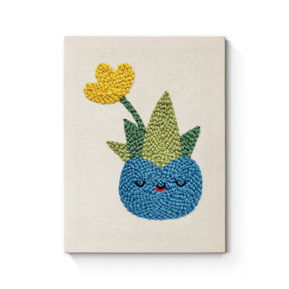 Happy Cactus Bloom - Punch Needle
