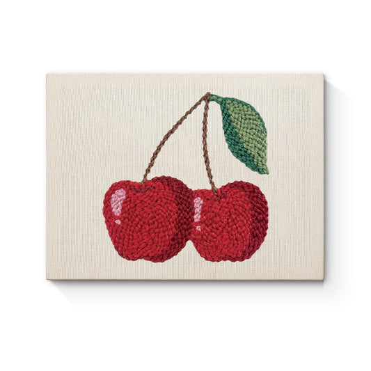 Cherry Pair - Punch Needle