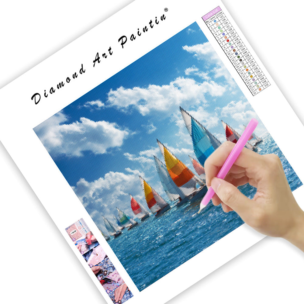 Summer Sailing Regatta - Diamond Painting