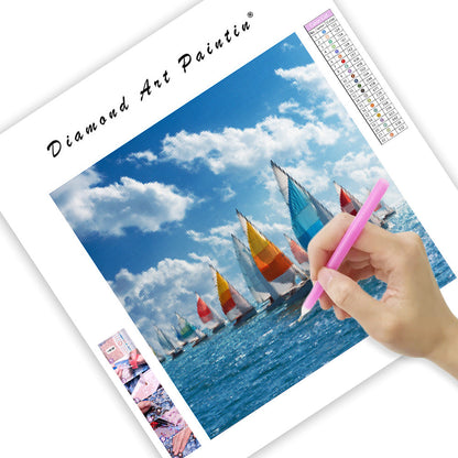 Summer Sailing Regatta - Diamond Painting