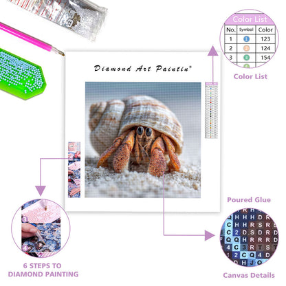 Hermit Crab in Shell - Diamond Painting