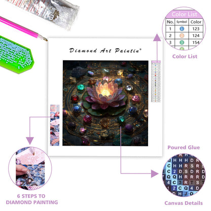 Cosmic Lotus - Diamond Painting