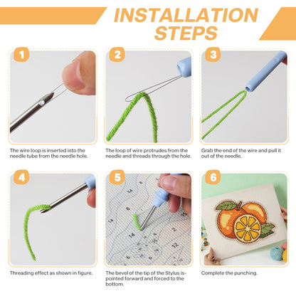 Citrus Fruits - Punch Needle