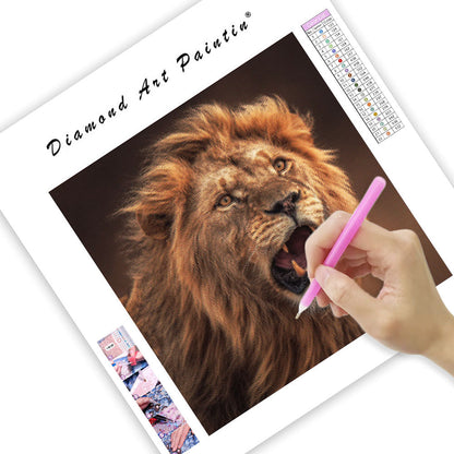 Lion on the Savannah - Diamond Painting