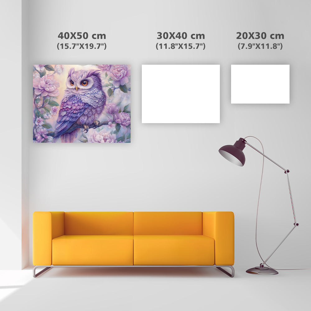 Dreamy Purple Owl - Diamond Painting