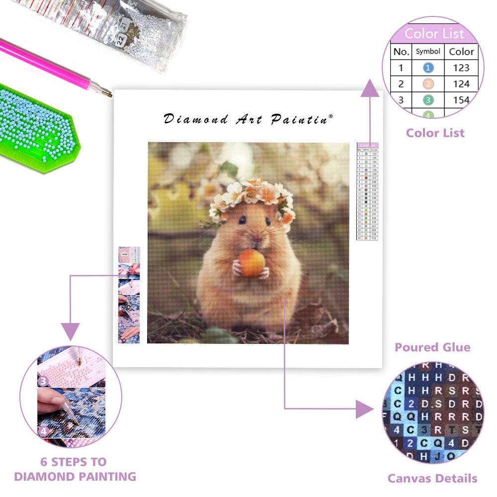 Peach Hamster - Diamond Painting