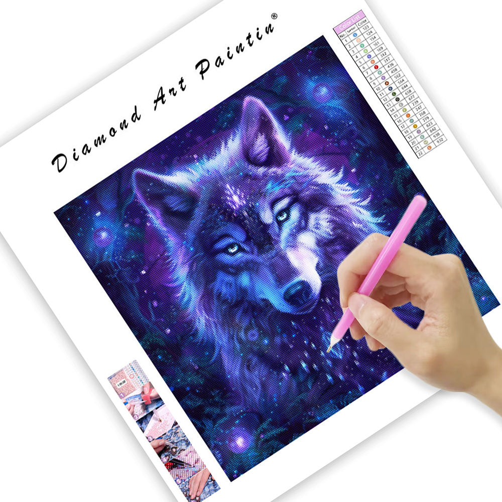 Crystal Wolf Spirit - Diamond Painting