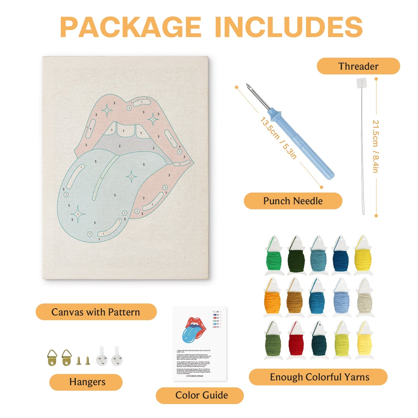 Tongue Out - Punch Needle