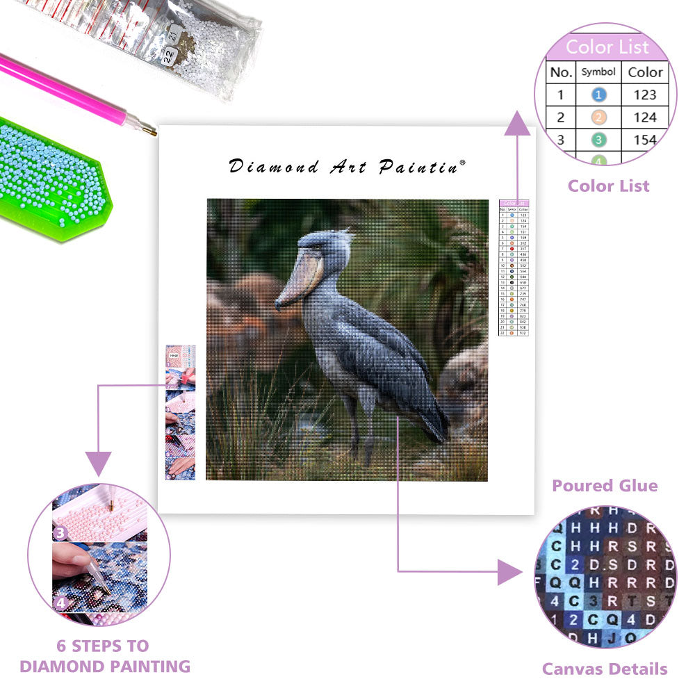 Shoebill Stork - Diamond Painting