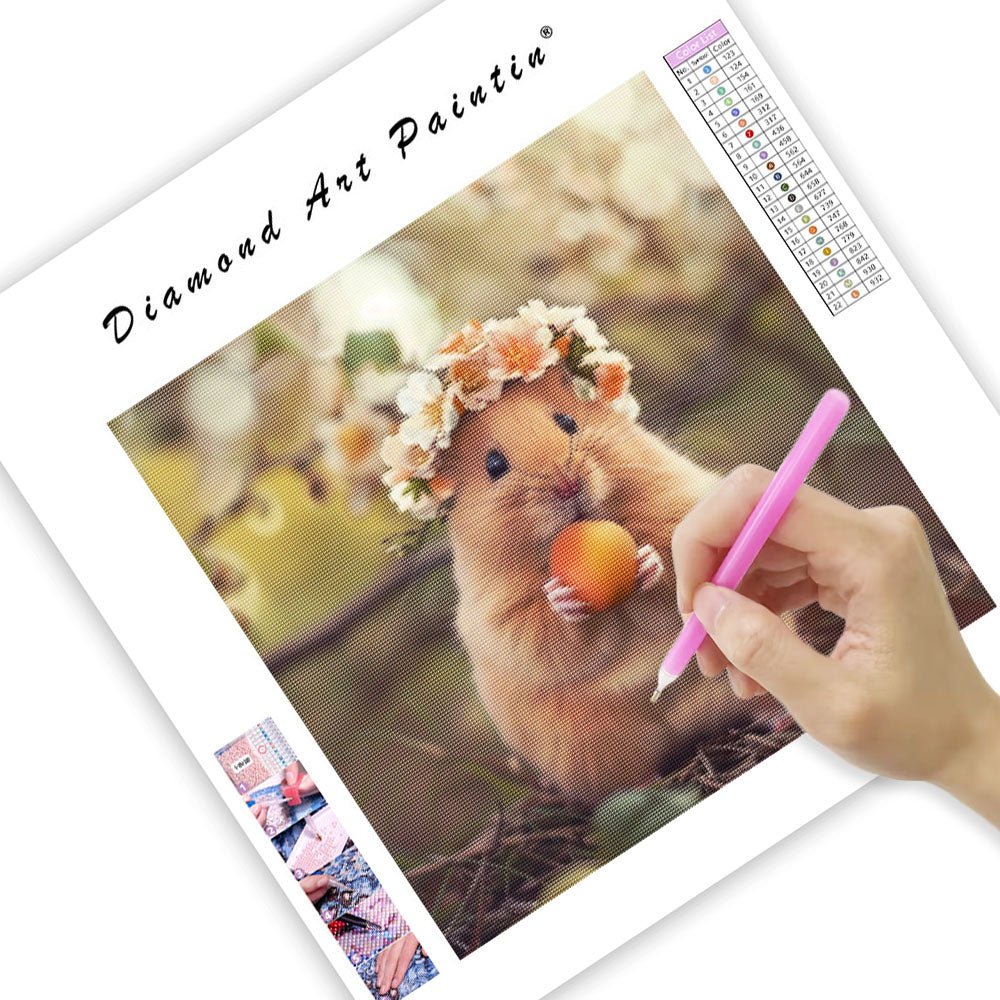Peach Hamster - Diamond Painting