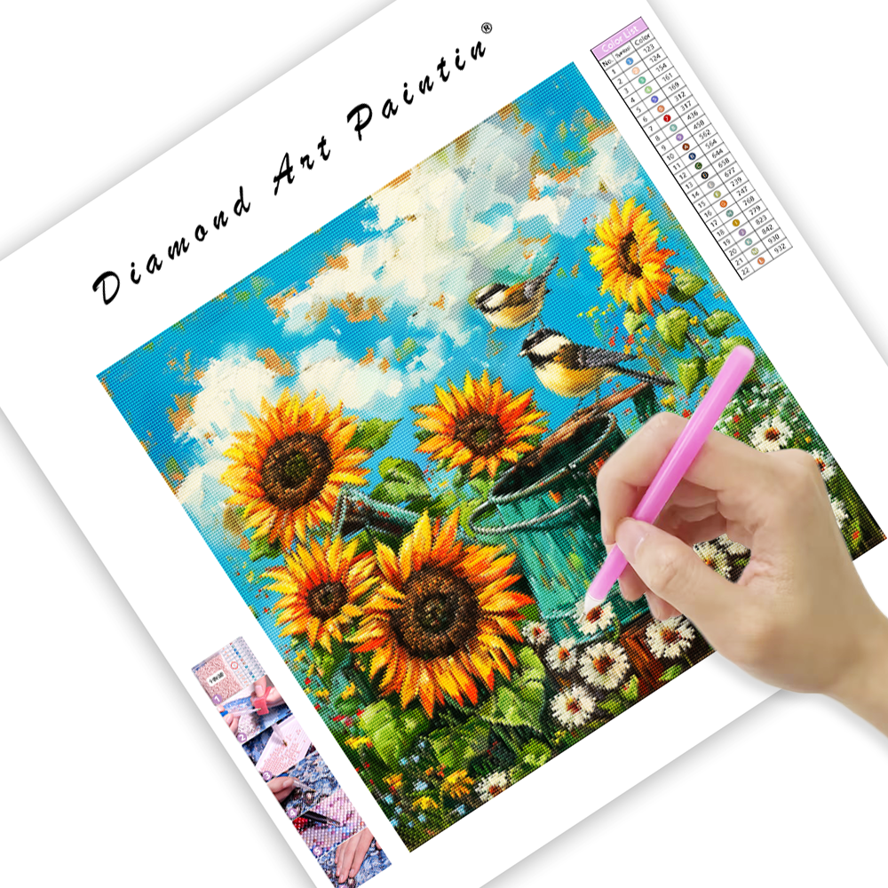 Abstract sunflower - Diamond Painting