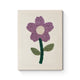 Purple Flower with Green Stem - Punch Needle