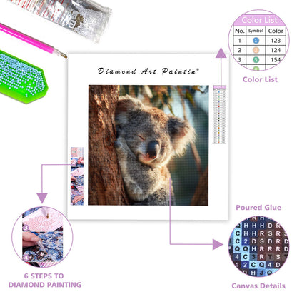 Koala Hugging Tree - Diamond Painting