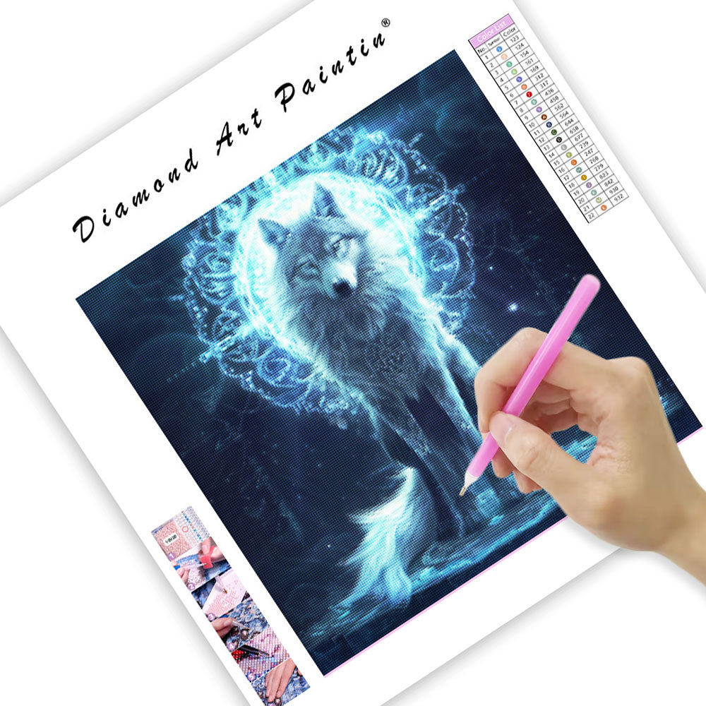 Spirit Wolf Totem - Diamond Painting