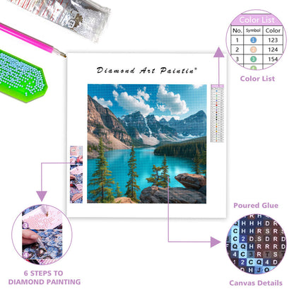 Banff Turquoise Lake - Diamond Painting