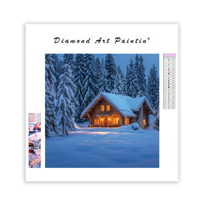 Winter Cabin Retreat - Diamond Painting