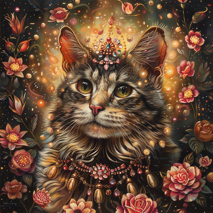 Blossom Cat Queen - Diamond Painting
